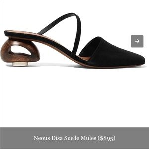 Neous Disa suede black mule